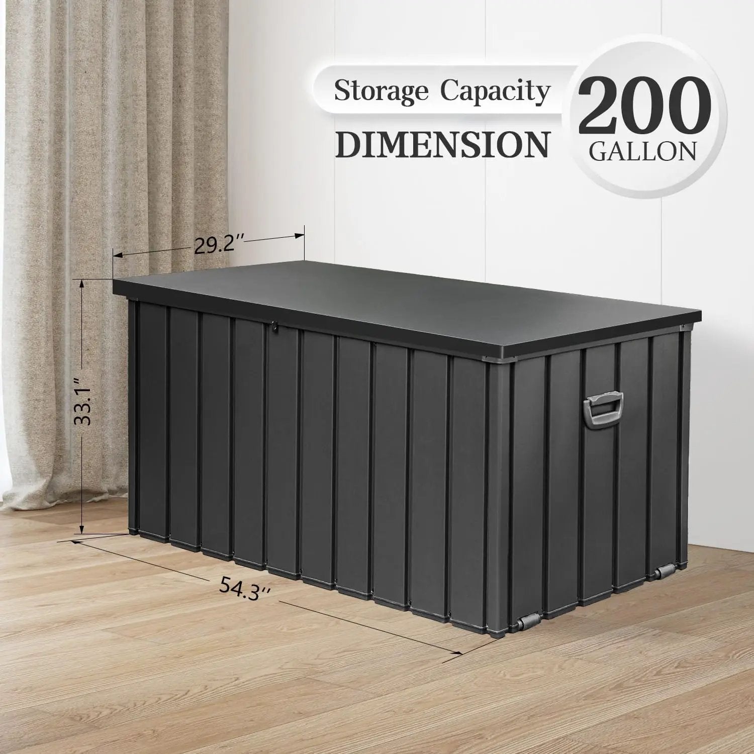 Domi 200-Gallon Outdoor Storage Box – Waterproof, Lockable Storage Cabinet for Patio Furniture, Garden Tools & Pool Supplies – Large Metal Storage for Cushions, Toys & More by GreenHaven Gardens