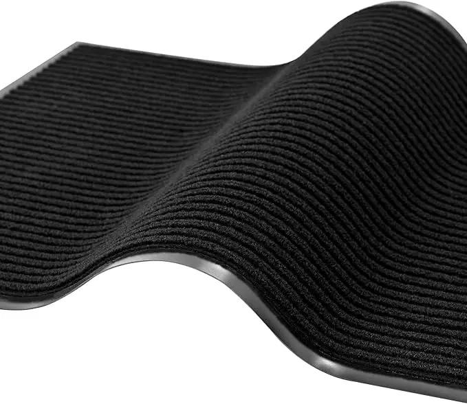 fani Heavy Duty Large Outdoor Indoor Entrance Doormat Waterproof Low Profile Entrance Rug Front Door Mat Patio Anti-Skid Rubber Back, 31x47 inch (Jet Black) by GreenHaven Gardens