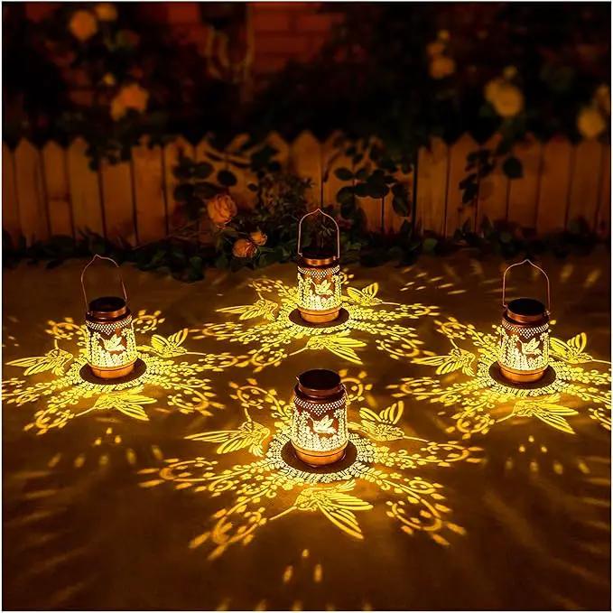Hummingbird Solar Lanterns Outdoor Waterproof Hanging Solar Lights Hummingbird Gifts for Women Men Metal Decorative LED Hummingbird Lanterns for Garden Decor,Yard,Patio,Lawn,Tabletop,Pathway,Landscape by GreenHaven Gardens
