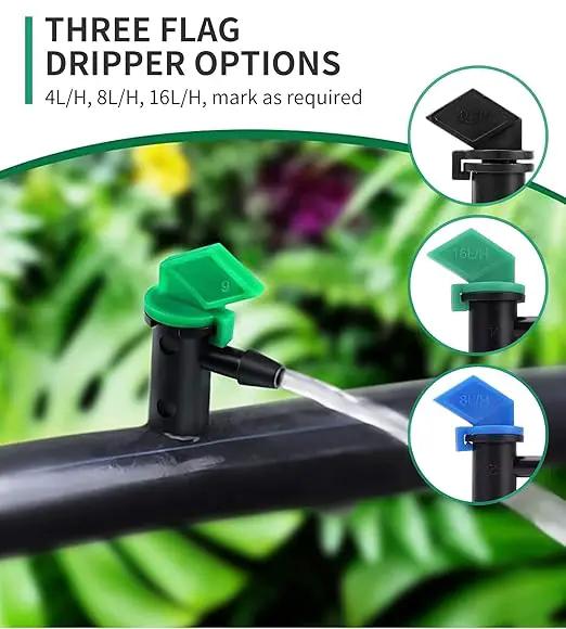 1/4 Drip Irrigation Fittings, 210 Pcs 1/4 Drip Irrigation Connectors Irrigation Fittings Kit for Flower Pot Garden Lawn (Spray,Micro Dripper,Straight Barbs,Tees,Elbows,End Plug,4-Way Coupling) by GreenHaven Gardens