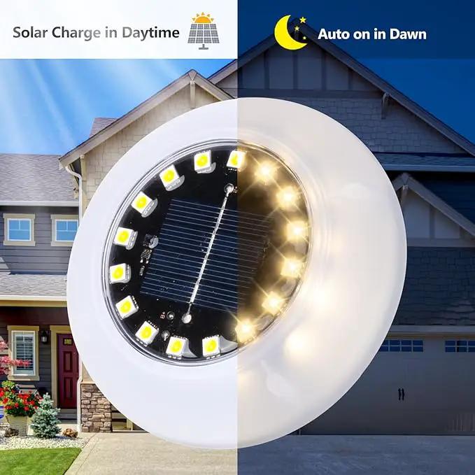 Solar Ground Lights,8 Pack Solar Lights Outdoor Waterproof, Solar Garden Lights for Outside Patio Pathway Yard Lawn Driveway Deck Step Walkway,Outdoor Chrismtas Decorations by GreenHaven Gardens