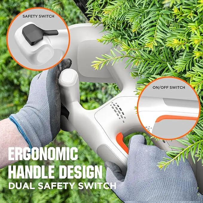 Litheli 20V Cordless Hedge Trimmer 16" (5/8" Cut), Handheld Shrub/Bush Trimmer, Lightweight for Thick Branches & Yard Work,Work with Litheli 20V System (2.5Ah Battery Incl.) by GreenHaven Gardens