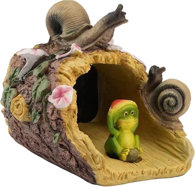 Elenon Snail Decorative Gutter Downspout Extension Statue, Gutter Guardian Rain Downspout Extender, Garden Splash Block Outdoor Sculpture for 3" × 4" Down Spouts Decor by GreenHaven Gardens