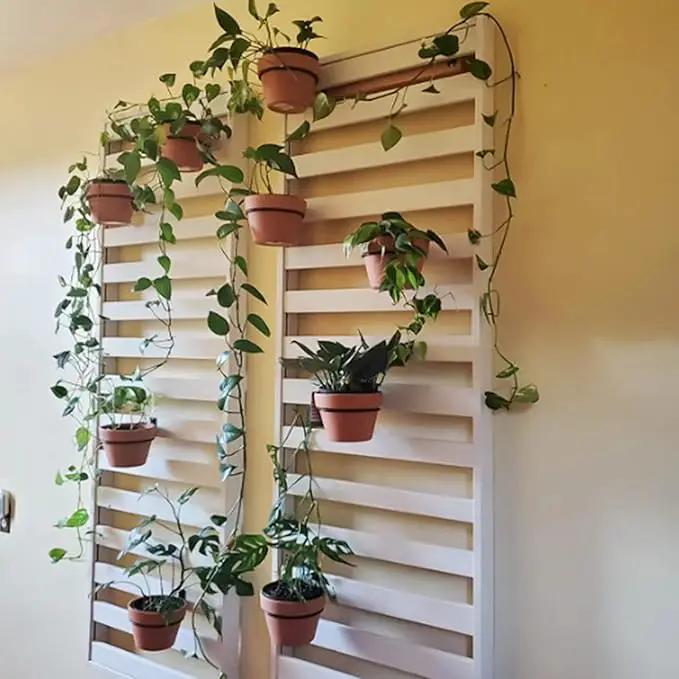 6 Pack 8 Inch Wall Flower Pot Holder Ring Plant Hanger, Metal Planter Hooks Wall Mounted Bracket Heavy Duty for Outdoor Indoor by GreenHaven Gardens