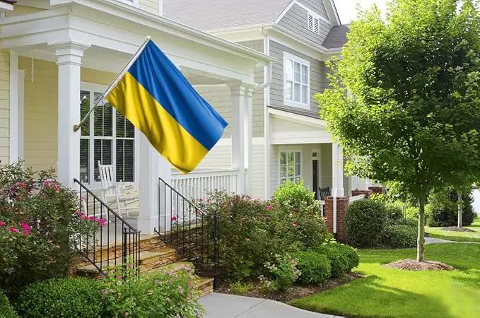 Double Sided Ukraine Flag 2x3FT Ukrainian National Polyester Flag With 2 Grommets For Patriotic Ukrainian Themed Festival Events Party Decoration (Ukraine, 2x3FT-3ply) by GreenHaven Gardens