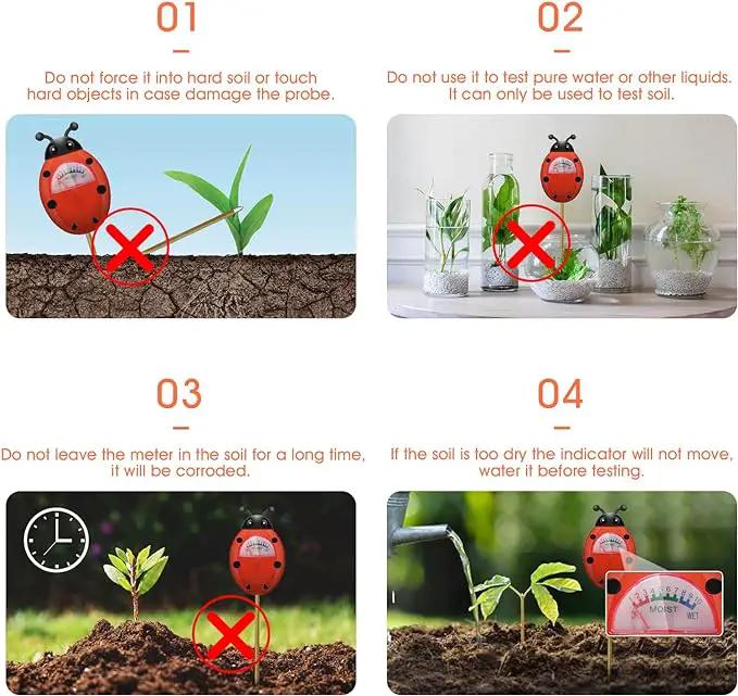 UNIWA Soil Moisture Meter, Plant Moisture Meter, Soil Hygrometer Sensor for Gardening, Farming, Indoor, and Outdoor Plants, Plant Water Monitor Gardening Gifts, No Batteries Required, 2-Pack by GreenHaven Gardens
