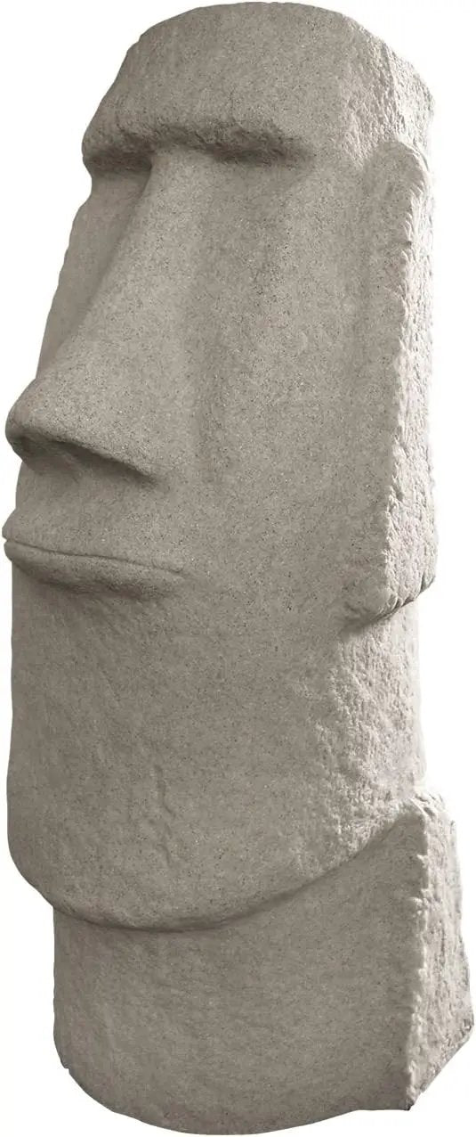 EMSCO Group Easter Island Head Statue – Natural Granite Appearance – Made of Resin – Lightweight – 28” Height by GreenHaven Gardens