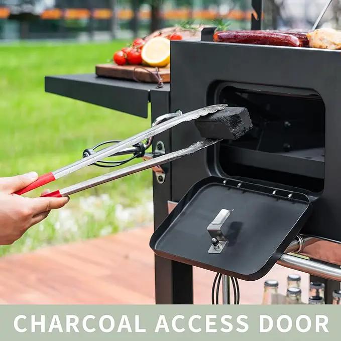 Kenadne Charcoal Grill Outdoor BBQ Grill, Extra Large Cooking Area 794 Square Inches with Two Individual & Adjustable Charcoal Tray, Foldable Side Tables for Outdoor Cooking grill Backyard by GreenHaven Gardens