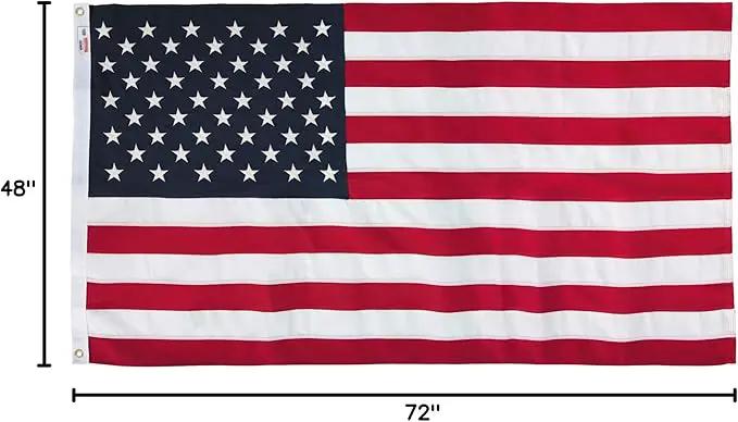 Valley Forge American Flag - 100% Made in The USA - 5' x 8' ft - Koralex II 2-Ply Polyester - Sturdy, Durable and Patriotic - Great for Gardens, Homes, Patios and Cars Flag by GreenHaven Gardens