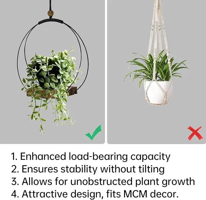 Hanging Planter for Indoor Plants - Outdoor Plant Hanger, Mid Century Metal Plant Hanger, Plant Hanger Indoor Conner Ceiling, Gift for Mom, Plant Lovers, Housewarming by GreenHaven Gardens