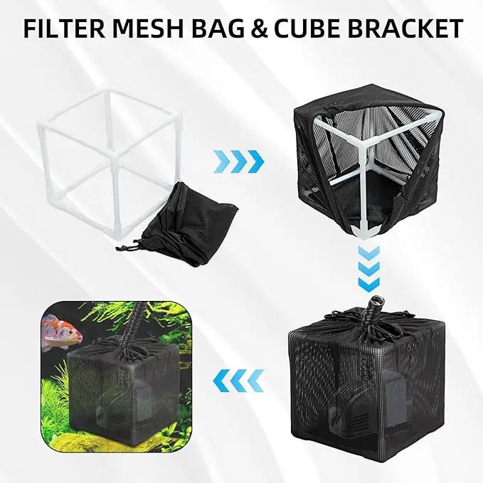 Fineday Pond Filter, Anti-Clogging Cube Outdoor Mesh Water Pump Barrier Bag Box Basket (5 inch) by GreenHaven Gardens