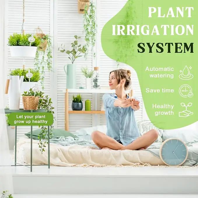 4 PCS Plant Self Watering Globes 8.9 Inch Self Watering Planter Insert Glass Water Globes for Indoor Plants & Outdoor Plants by GreenHaven Gardens