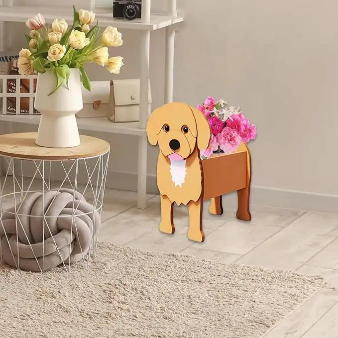 Cavoodle Dog Planter Plant Pots,Cute Garden Dog Flower Planter,Dog Planters Birthday Gifts for Women,Office,Indoor/Outdoor Decor（9.45 * 6.73 * 13.39in） by GreenHaven Gardens