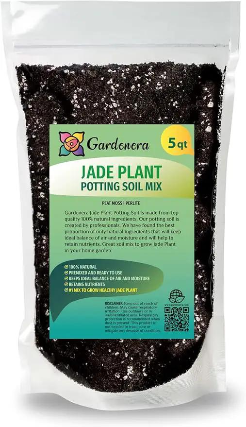 Premium Jade Plant Potting Soil Mix - (5 Quart Bag) by GreenHaven Gardens