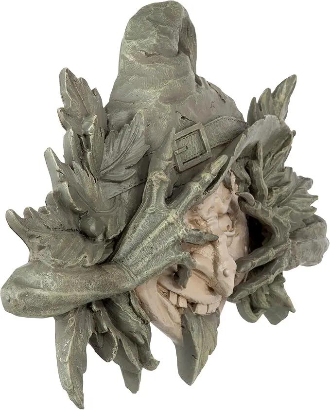 Design Toscano Poison Ivy Forest Witch Greenman Wall Hanging Sculpture, 15.5" Wx2 Dx9.5 H, two tone stone by GreenHaven Gardens