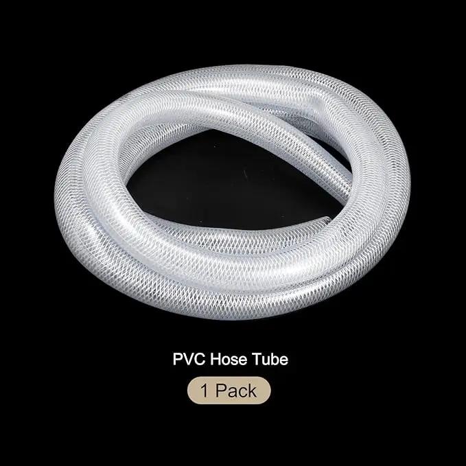 1" x 1 1/4" Braided Clear Plastic PVC Tubing 10ft High Pressure Flexible Reinforced Vinyl Tube, [for Garden Irrigation, Water Hose, Fish Tank, Water Transfer] - 25.4x31.8mm by GreenHaven Gardens