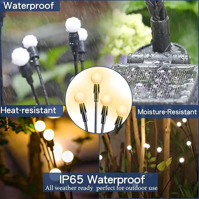 TONULAX Solar Garden Lights - Upgraded Solar Swaying Light, Sway by Wind, Outdoor Lights, Yard Patio Pathway Decoration, High Flexibility Iron Wire & Heavy Bulb Base, Warm White(6 Pack) by GreenHaven Gardens