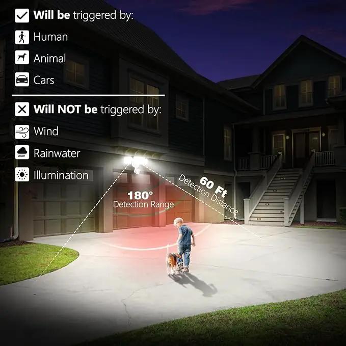 AmeriTop Motion Sensor Lights Outdoor, 2-in-1 Ultra Bright 3500LM 35W LED Security Flood Lights with Motion Sensor Mode & Dusk to Dawn Sensor Mode/ETL Certified, IP65 Waterproof by GreenHaven Gardens