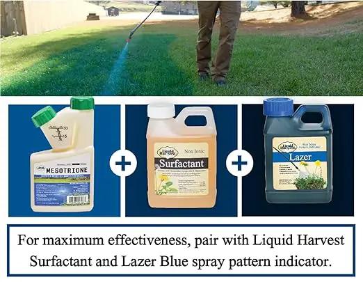 Liquid Harvest Mesotrione - 8oz - Mesotrione Concentrate (Compare to Tenacity) - Pre and Post-Emergent Weed Killer for Lawn and Turf Grasses by GreenHaven Gardens
