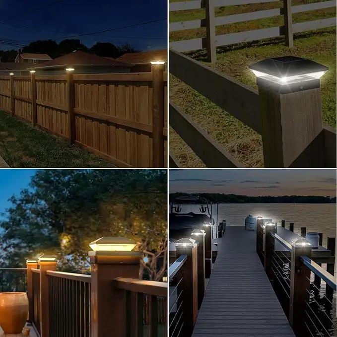 T-SUN 4x4 Solar Post Cap Lights Outdoor Waterproof, Solar Deck Fence Post Cap Lights for Wooden/Vinyl with Warm/Cool White Modes for Porch, Garden,Patio(12 Pack) by GreenHaven Gardens