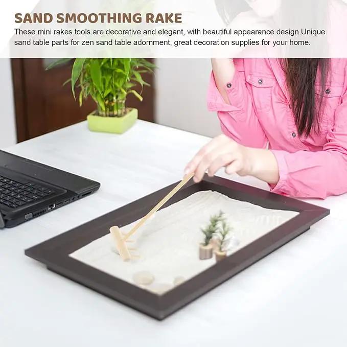 EXCEART Mini Rake Set - 80 Pcs Meditating Sand Zen Garden Accessories - Bamboo & Wood Adjustable Tools by GreenHaven Gardens