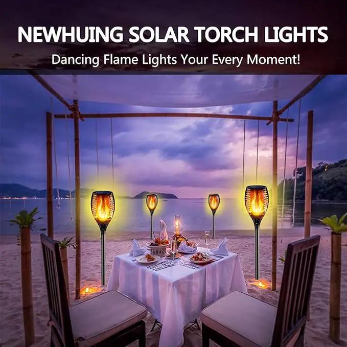 4PCs Solar Torch Lights Outdoor, 43 inch 96 LED, Waterproof Landscape Garden Pathway Light with Vivid Dancing Flickering Flames, with Auto On/Off Dusk to Dawn, for Christmas Lights Decoration by GreenHaven Gardens