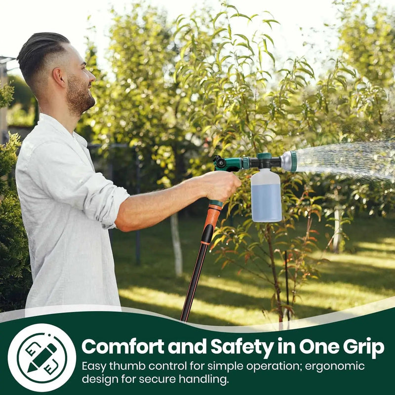 VENETIO 8-Dial Lawn & Garden Feeder Pro with Quick Connect Fittings and 16oz Bottle for Uniform Fertilizing & Watering Plants | Precision Liquid Fertilizer Sprayer | Hose Spray Nozzle for Dog Shampoo by GreenHaven Gardens