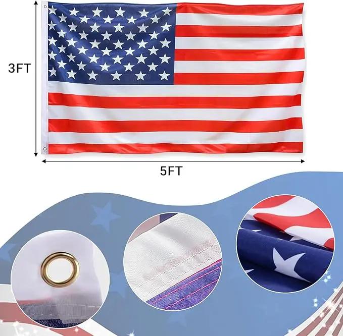 Flag Pole for Outside in Ground, 20FT Sectional Extra Thick Flagpole Kit, Heavy Duty Aluminum Outdoor Flag Poles with 3x5 American Flag for Yard, Garden, Residential or Commercial, Black by GreenHaven Gardens
