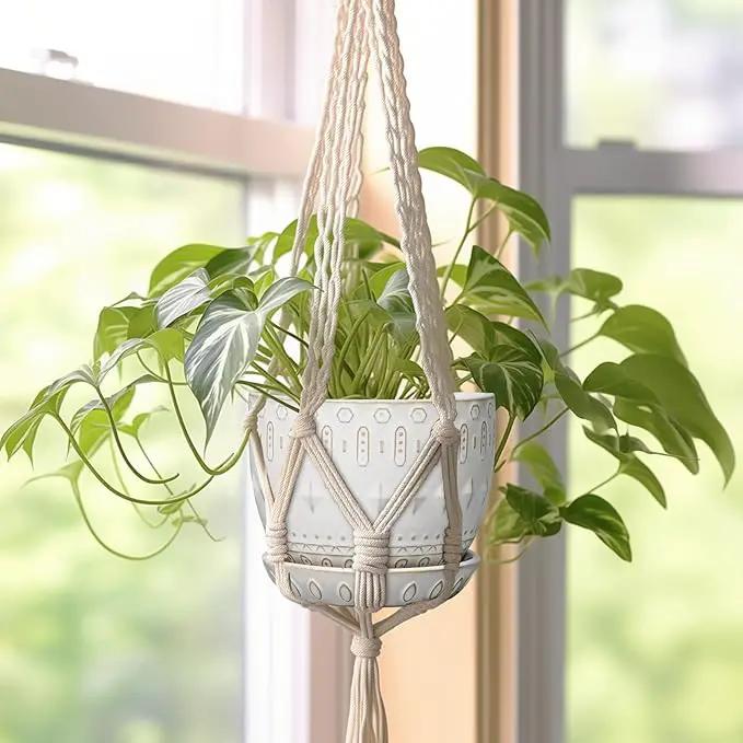 G EPGardening Ceramic Plant Pot - Succulent Pots with Drainage Hole and Saucer 5 Inch Planter for Indoor Plants Outdoor Decorative Round Flower Pot White by GreenHaven Gardens