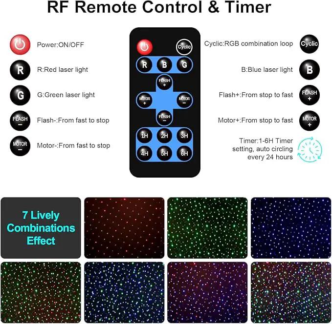 Laser Christmas Projector Lights Outdoor,Moving RGB Laser Projection Light,Firefly Light Show with RF Control,Waterproof Holiday Projector for Halloween Camping Garden Patio Decoration & Gift by GreenHaven Gardens