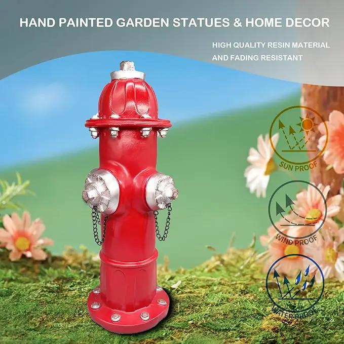 Elenon Garden Fire Hydrant Outdoor Statue Decorative for Dog to Peed on, 14.5" Fire Hydrant Puppy Pee Training Post, Gadrden Yard Lawn Backyard Ornament Decoration Firefighter Gifts for Men by GreenHaven Gardens