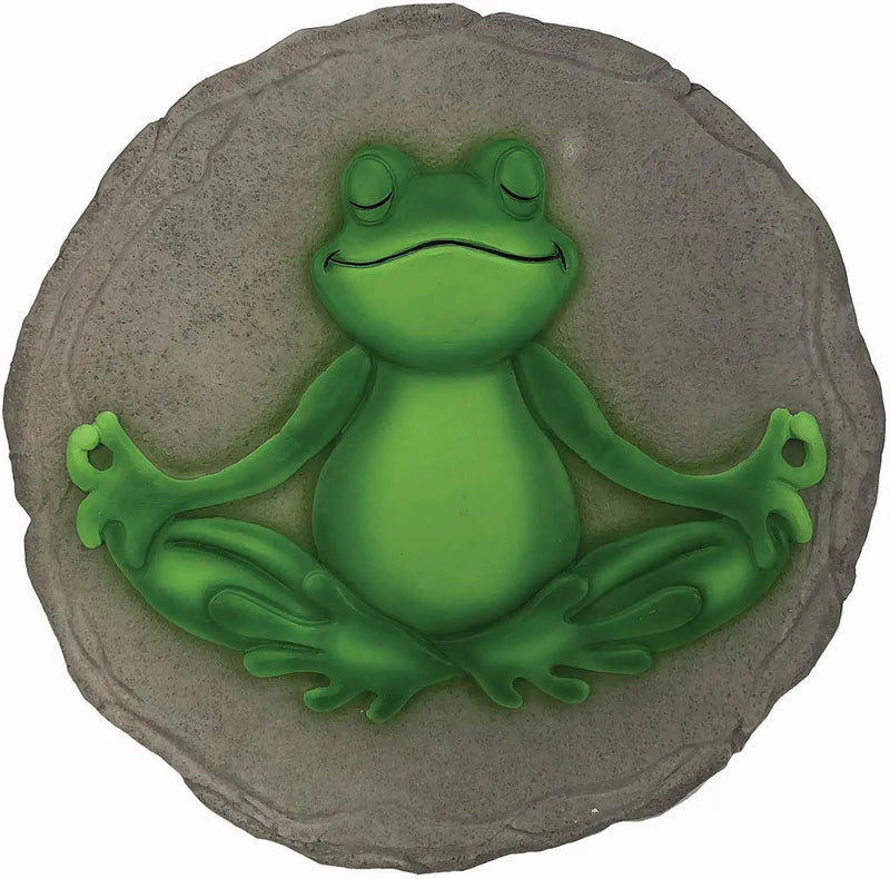 Spoontiques - Garden Décor - Yoga Frog Stepping Stone - Decorative Stone for Garden by GreenHaven Gardens