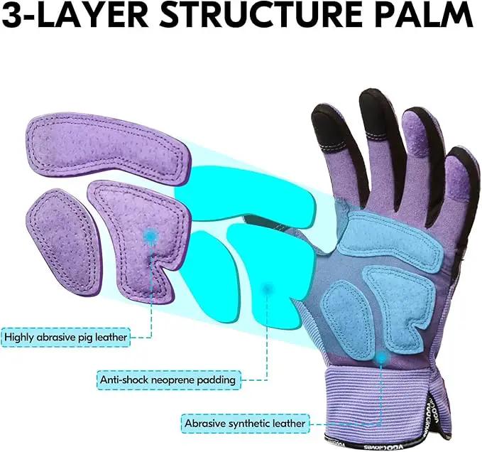 Vgo... Gardening Gloves Ladies,Safety Work Gloves,Touchscreen(Size M,Purple,SL7471) by GreenHaven Gardens