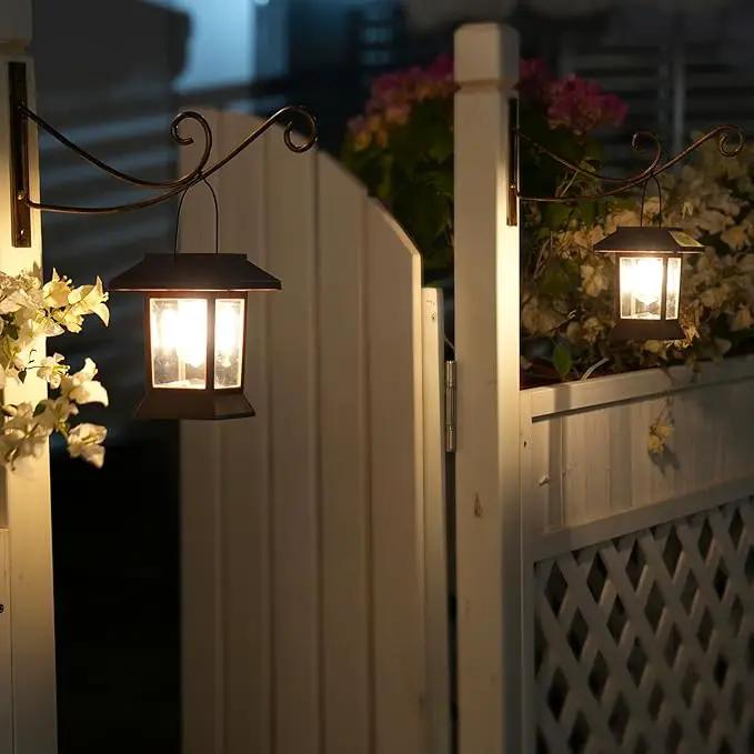 Solar Pathway Lights Outdoor Waterproof IP65, Brown Solar Lights Outdoor with Hook 6PK, Upgraded 1000mAH Battery, Up to 12Hrs, Auto On/Off, Garden Decor for Yard, Driveway, Walkway (Bulb) by GreenHaven Gardens