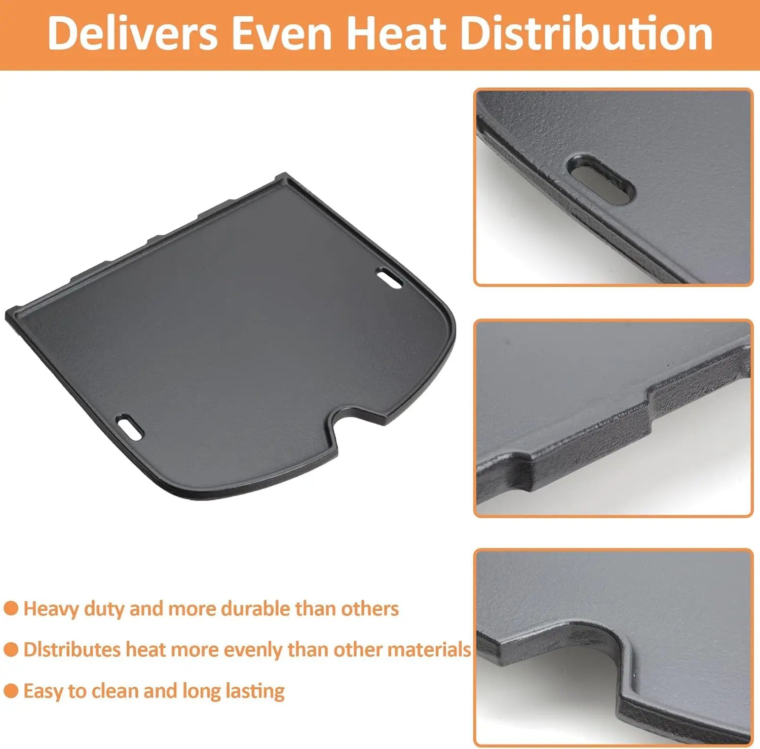 7034 Cast Iron Griddle for Weber 9010001 Traveler Portable Gas Grill, Replacement for Weber9010001, 9013001, 9020001 Gas Grill Accessories, Compatible with Weber Traveler Griddle Part by GreenHaven Gardens