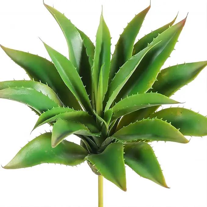 JUSTOYOU Large 12.5" Artificial Succulents Aloe Plants Real Touch Fake Flowers Unpotted for Home Wedding Festival Arrangement (1, Green) by GreenHaven Gardens