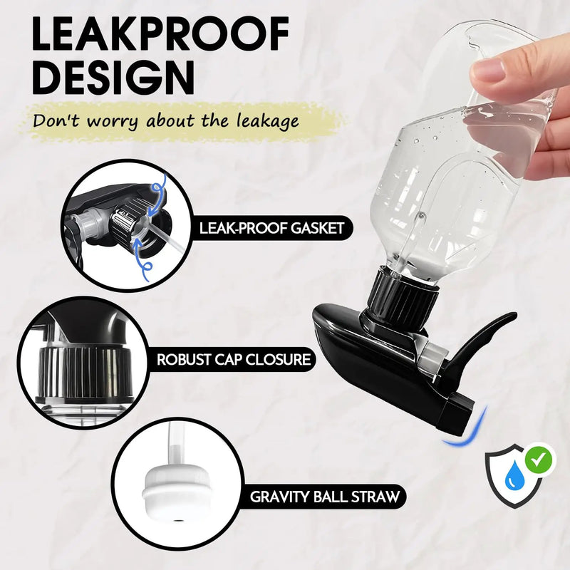 AMORIX Plastic Spray Bottles 2 Pack 360° Water Spray Bottle for Cleaning 10 oz/300 ml Upside Down Spray Bottle Small Mister Squirt Bottle with Adjustable Nozzle for Hair, Cooking, Plant, Pet by GreenHaven Gardens