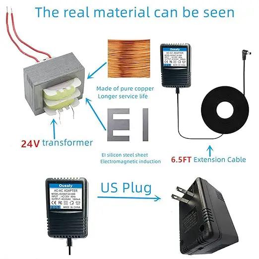 24VAC ac/ac Power Adapter Transformer for Sprinkler System Power Supply for Indoor Irrigation Timers Compatible with Rachio Smart Sprinkler Controller MKA-482401000 ILA48-241000 HL-EI480800 JT-917 by GreenHaven Gardens