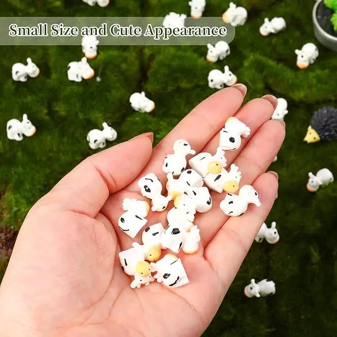 Fuyamp 100 Pcs Mini Resin Cow Figurines Cute Miniature Figurines Fairy Outdoor Moss Ornaments Landscape Figurines Garden DIY Ornament Accessories for Indoor Outdoor by GreenHaven Gardens