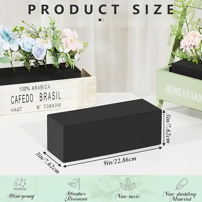 Lallisa 8 Pcs Reusable Floral Foam Blocks 9 x 3 x 3 Water Weather Resistant Dry Floral Foam for Artificial Flower Arrangements Outdoor Flower Boxes Outside Hanging Planters Wedding Home Decor (Black) by GreenHaven Gardens