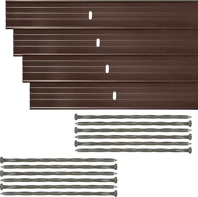 Dreamscape E-Z Edge Aluminum Landscape Edging - 12 Strips, 6ft Each (72ft Total), Brown - Professional Quality Landscaping Border, Metal Divider for Lawn, Garden, Flowerbed… by GreenHaven Gardens