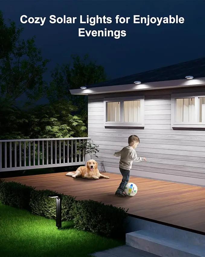 8 Pack White Solar Powered Gutter Lights Outdoor Decorative Waterproof 12 LEDs Yard Lamp for Lighting Fence, Railing, Outside Wall, Deck, Garden, Path, Backyard, Walkway, Patio, Holeless Installation by GreenHaven Gardens