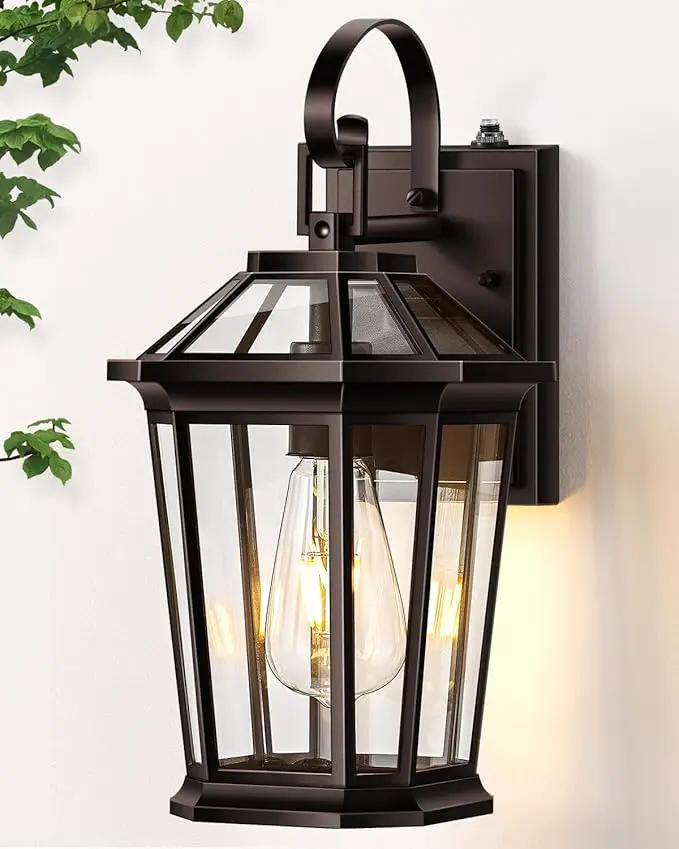 VIANIS Outdoor Wall Lights Dusk to Dawn, Oil Rubbed Bronze Exterior Lighting Fixtures for House, Waterproof ORB Porch Lights Wall Mount, Aluminum Outside Wall Sconce for Front Door, Garage by GreenHaven Gardens