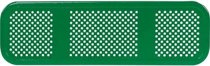 Global Industrial 46" Square Picnic Table, Perforated Metal, Green Thermoplastic Coating, Attached Benches, 1-1/2” Umbrella Pole Hole, Outdoor-Rated, 1200 lb Capacity by GreenHaven Gardens