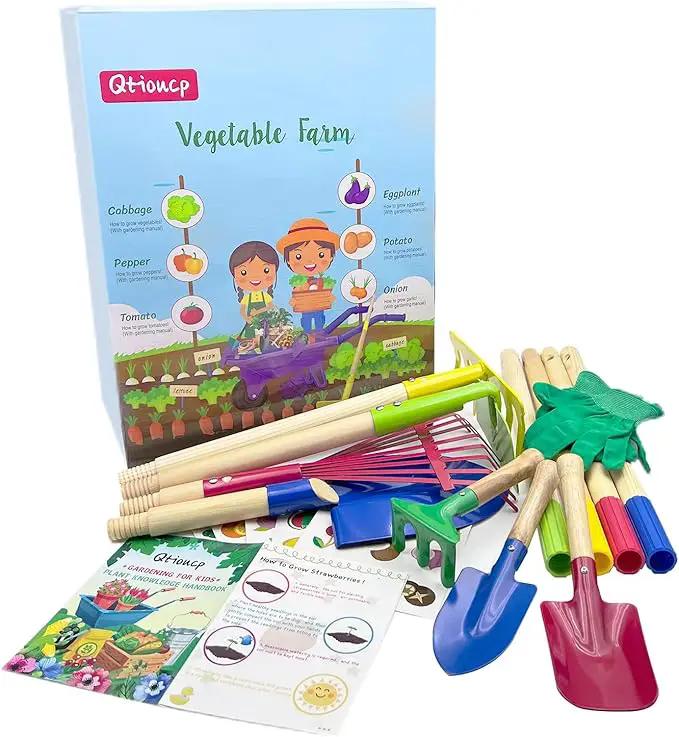 Kids Gardening Tools Outdoor Toys Set Backyard Play Educational STEM Learning Pretend Toys Outdoor Indoor for Toddlers Kids Boys Girls by GreenHaven Gardens
