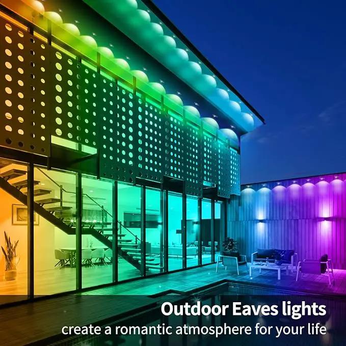 300ft Permanent Outdoor Lights,RGB Eave Lights,Music Sync IP67 Waterproof Outdoor Eave Light Lighting, can be Used for Garden,House,Party,Holiday Decoration（2 Rolls of 150ft） by GreenHaven Gardens