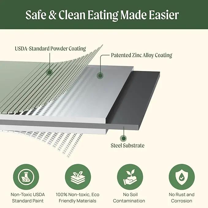 Vego garden Raised Garden Bed Kits, 17" Tall 9 in 1 8ft X 2ft Metal Raised Planter Bed for Vegetables Flowers Ground Planter Box-Pearl White by GreenHaven Gardens
