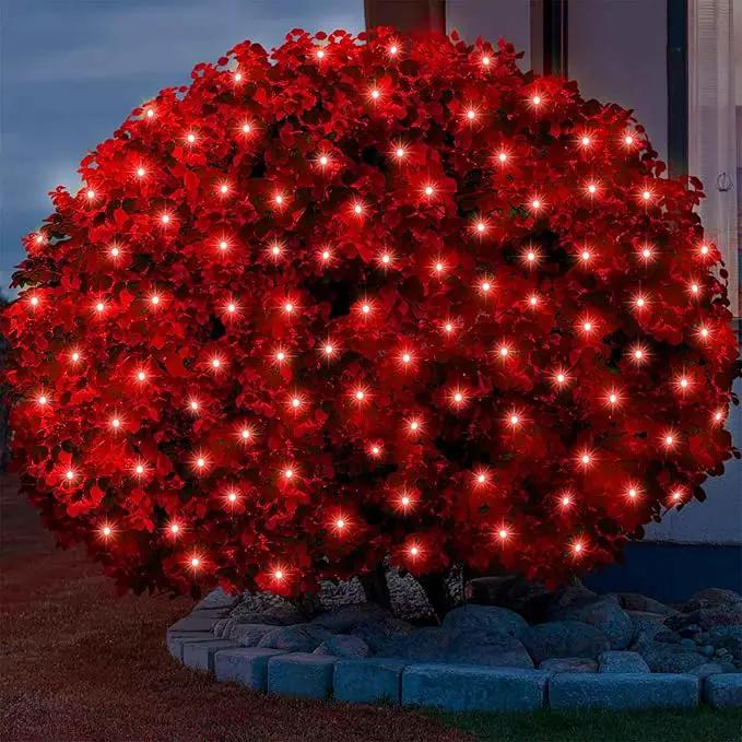 6Ftx4Ft LED Christmas Net Lights Green Wire,Connectable UL Certified Waterptoof Net Lights for Bushes Trees Shurb Garden Outdoor Christmas Decorations by GreenHaven Gardens