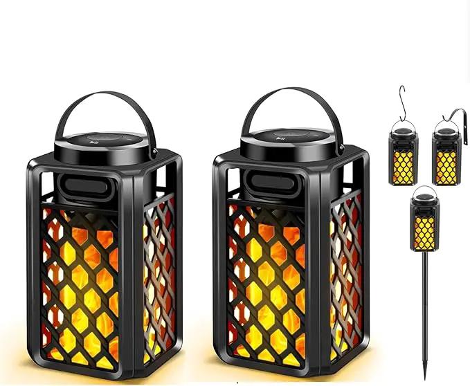 Outdoor Bluetooth Speaker with Led Flame, IP65 Waterproof Wireless Bluetooth Speaker, HD Audio, Atmosphere, 2 Pack by GreenHaven Gardens