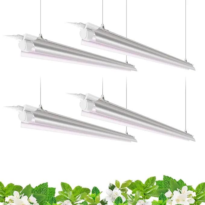 Barrina LED Grow Light 4FT,168W(4 x 42W, 1000W Equivalent), Full Spectrum, V-Shape with Reflector Combo, Grow Lights for Indoor Plants, Greenhouse, 4-Pack by GreenHaven Gardens